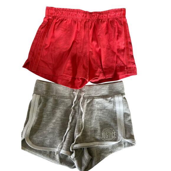 Justice pink and grey cotton short bundle - Picture 1 of 3